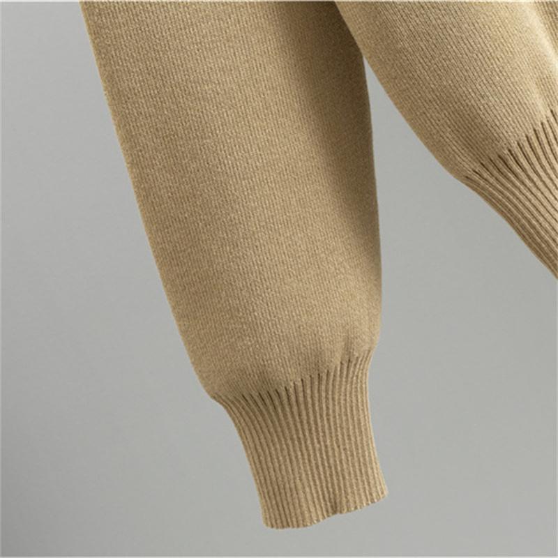 Women's Autumn And Winter New Lazy Style Casual Suit Knitted Sweater Shawl Cape Wide Leg Pants Three Piece Set