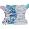Cross-Border Baby Bamboo Charcoal Washable Cloth Diapers - Digital Print Pocket Diapers