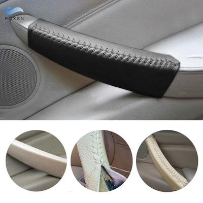Accesorios para coche, manija de puerta Interior, cubierta para tirar, embellecedor de cuero de microfibra para BMW X5 E70 X6 E71 2007 2008 2009 2010 2011 2012