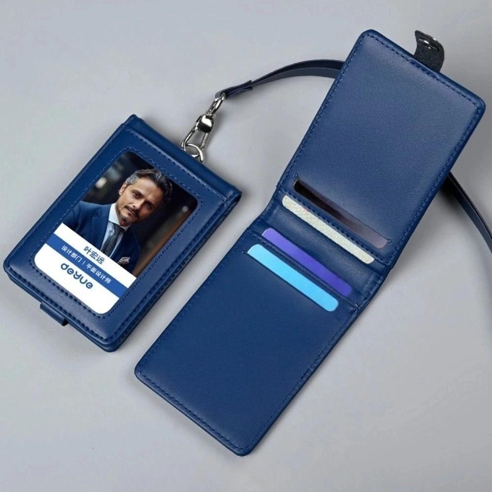 Protective ID Tag Badge Holder Buckle Flip Chest Card Bag Employee Pass Work Card Case  Student