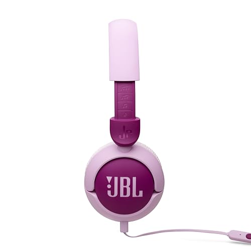 JBL Junior 320 / Kids' / On-Ear Headphones / Volume Control / Built-in Microphone / Customizable Stickers Included / Purple / JBLJR320PUR