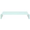 VidaXL Meuble TV/ Support pour moniteur 70 x 30 x 13 cm Verre Blanc
