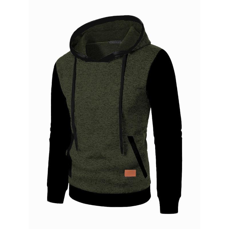 Mens Casual Sports Fitness Jacquard Hooded Sweatshirt Cardigan S зелёный
