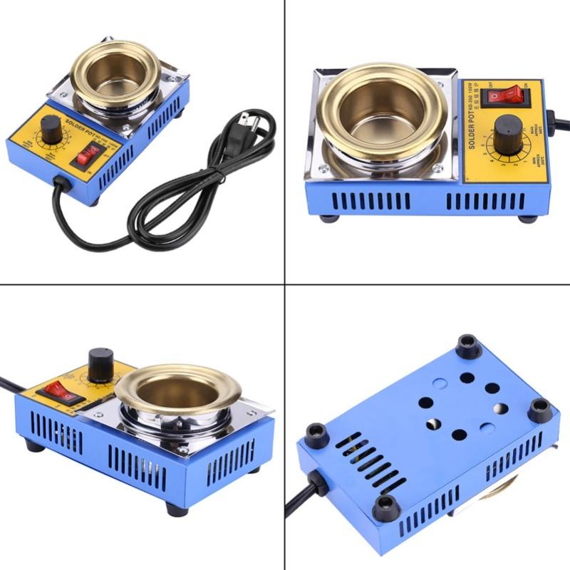 150W Lead Free Solder Pot Soldering Desoldering Bath Titanium Plate 50mm 200-480℃