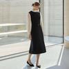 Hiikeu A-Line Sleeveless Dress_Black