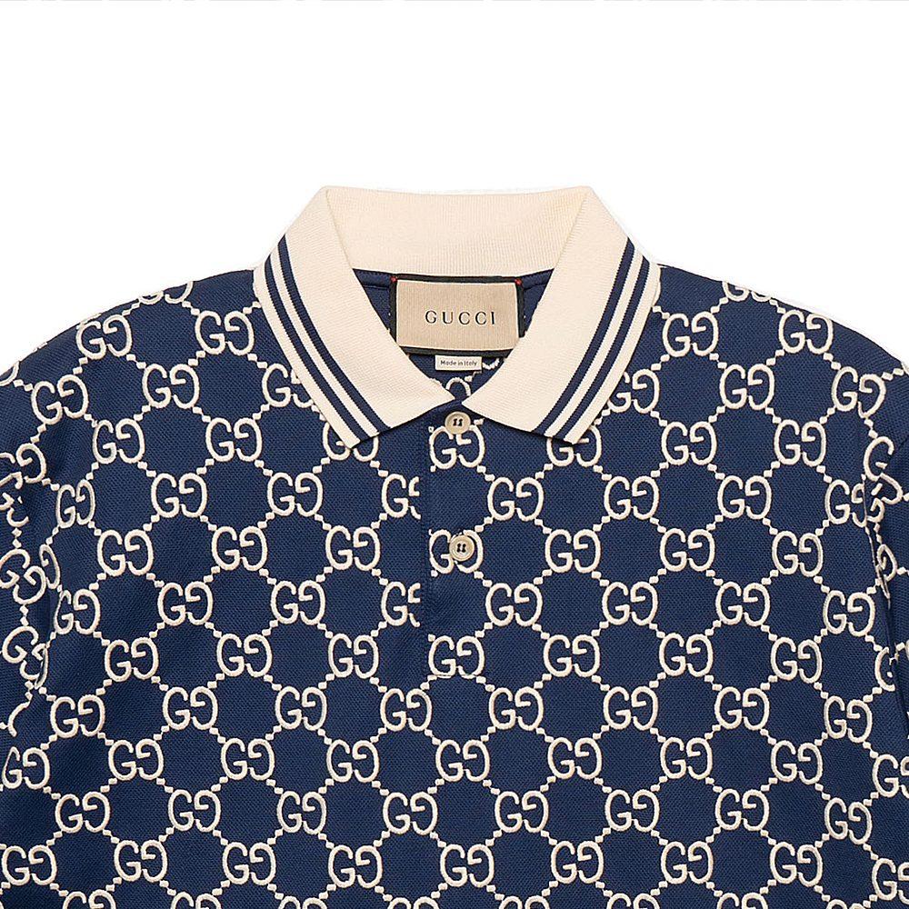Gucci Lido Polo Shirt Men's Blue 598956-XJB0U-4115