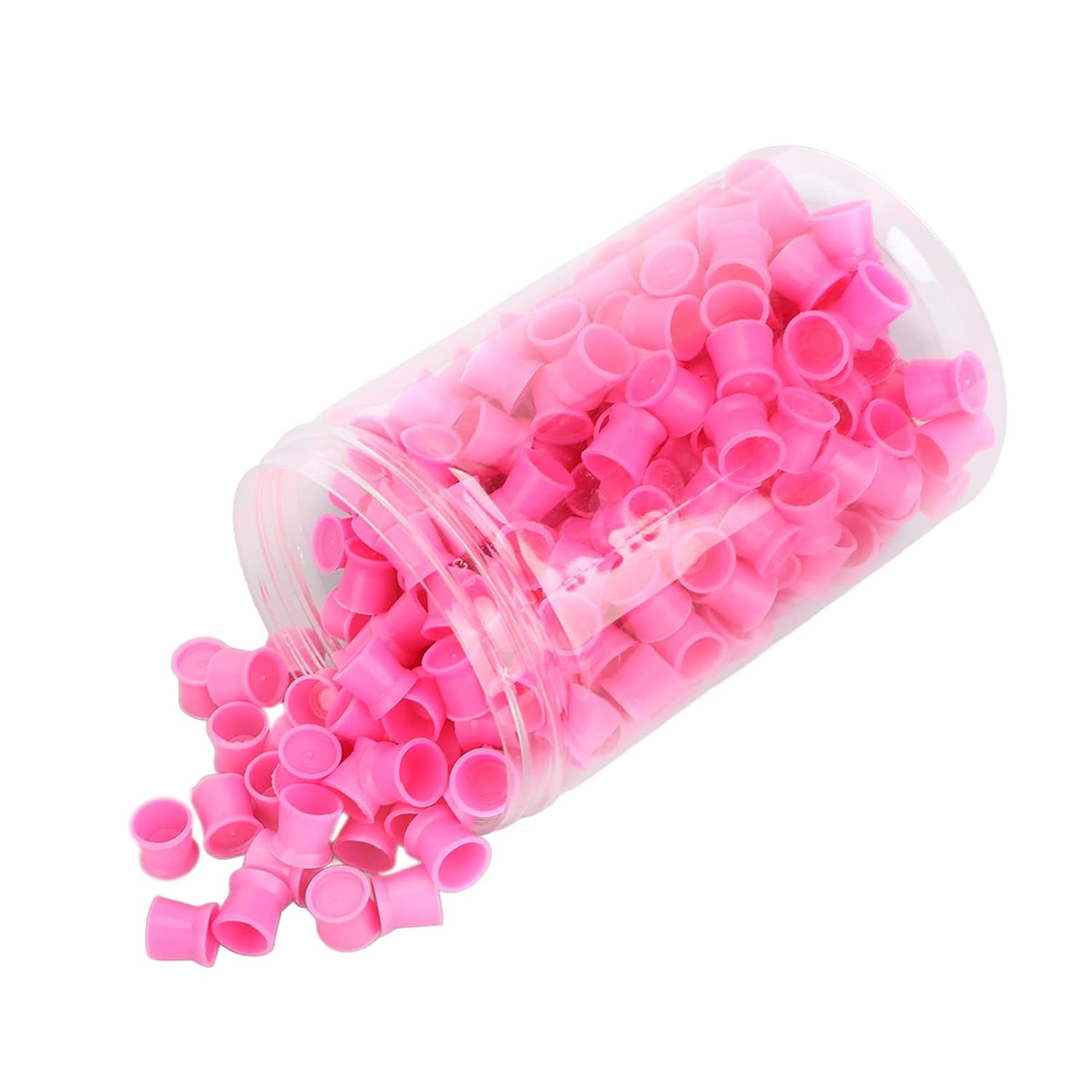 Chrees 300pcs Tattoo Ink Cup Disposable Silicone Pigment Cup for Eyebrow, Lip Color, Adults