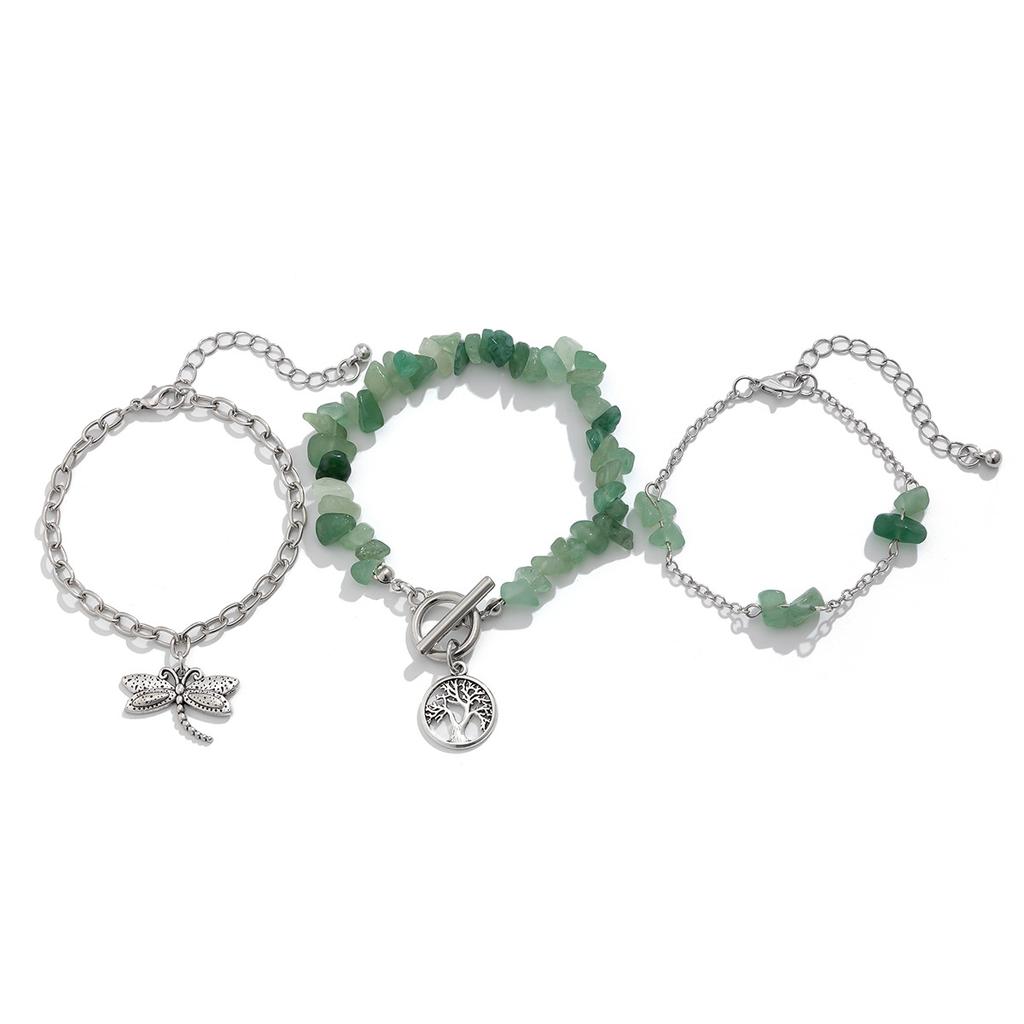 Vintage Ethnic Dragonfly Star Pendant Bracelet Gravel Pastoral Multi-layer Bracelet Set Accessories