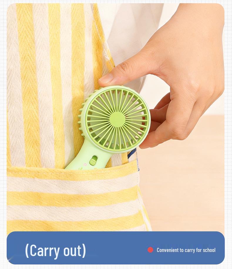 Portable USB Rechargeable Mini Fan – Silent, High-Speed, Handheld, and Desktop Use for Students