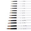 12 pezzi/set pennelli per pittura acrilica, acquerello, olio, kit per artigianato artistico