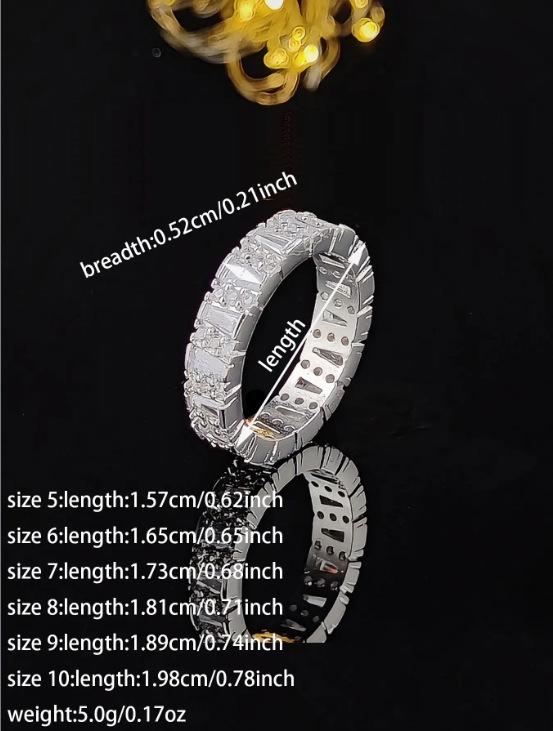 Dai Xi AAA Zircon Irregular Diamond Ring - European & American Style