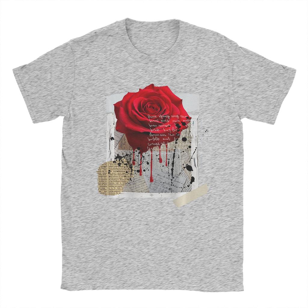 Oversized T Shirt Summer Streetwear Graphic Dark Floral Urban Aesthetic ON Back Fashion TShirts Short Sleeve Clothing