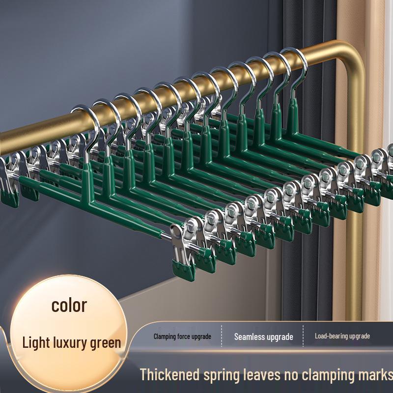 Strong No-Mark Trouser and Skirt Hanger Clips for Drying and Storage