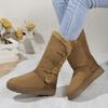 Big Size Long Snow Botas Women 2024 Winter Platform Casual Cotton Shoes Women Flat Comfortable Brown Warm Boots Botines Mujer