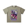 260 GSM Double Yarn 32 Count 100% Cotton Dragon Ball V72 King Cold Print Unisex Heavy Cotton T Shirt