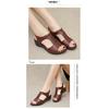 Women S European Roman Style Fish Mouth Wedge Heel Sandals With Zipper