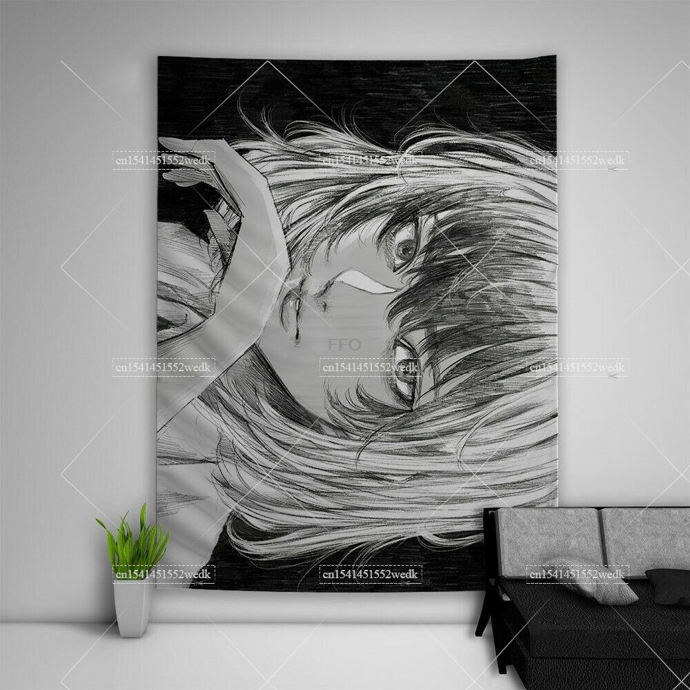 Kawaii School Girl Tapestry Wall Decor Anime Tapestry Manga Aesthetic Room Decoration Meme Tapestries Art Poster For Home