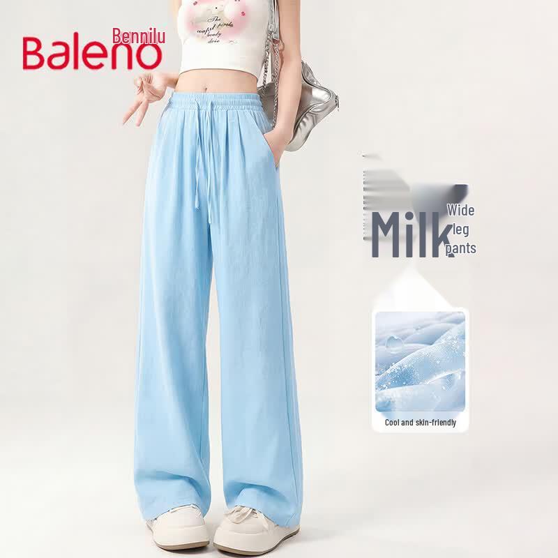 Baleno Women's Lightweight Milk Floss Wide-Leg Pants
