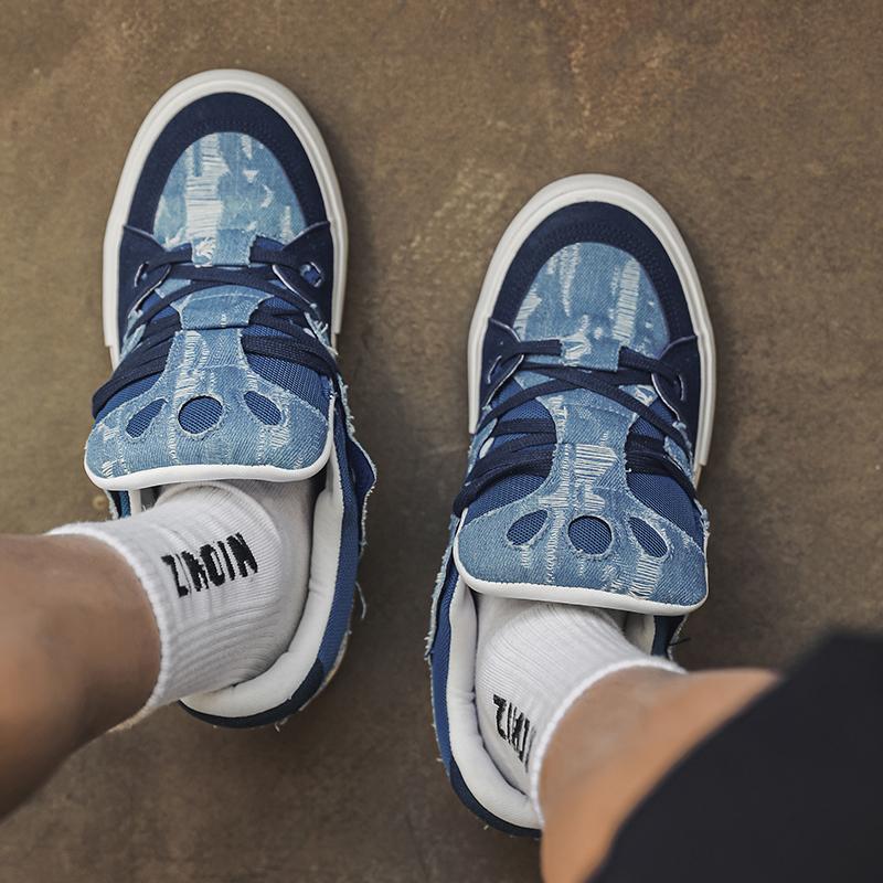 Denim Canvas Skateboard Schuhe für Herren Damen Designer Dicke Sohle Sneaker Board Mode Sport Plateau Tennis Freizeitschuhe Paar