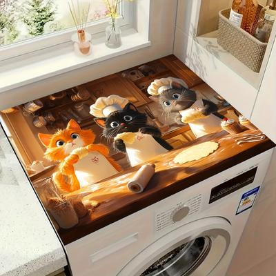 1 gab. Gumijas žāvēšanas paklājiņš ar jauku kaķu apdruku kafijas veikalam, restorānam, virtuvei, paklājs, galda piederumi, izturīgs diatomīta dubļu galda paliktnis, mājdzīvnieku paklājiņš, kafijas piederumi