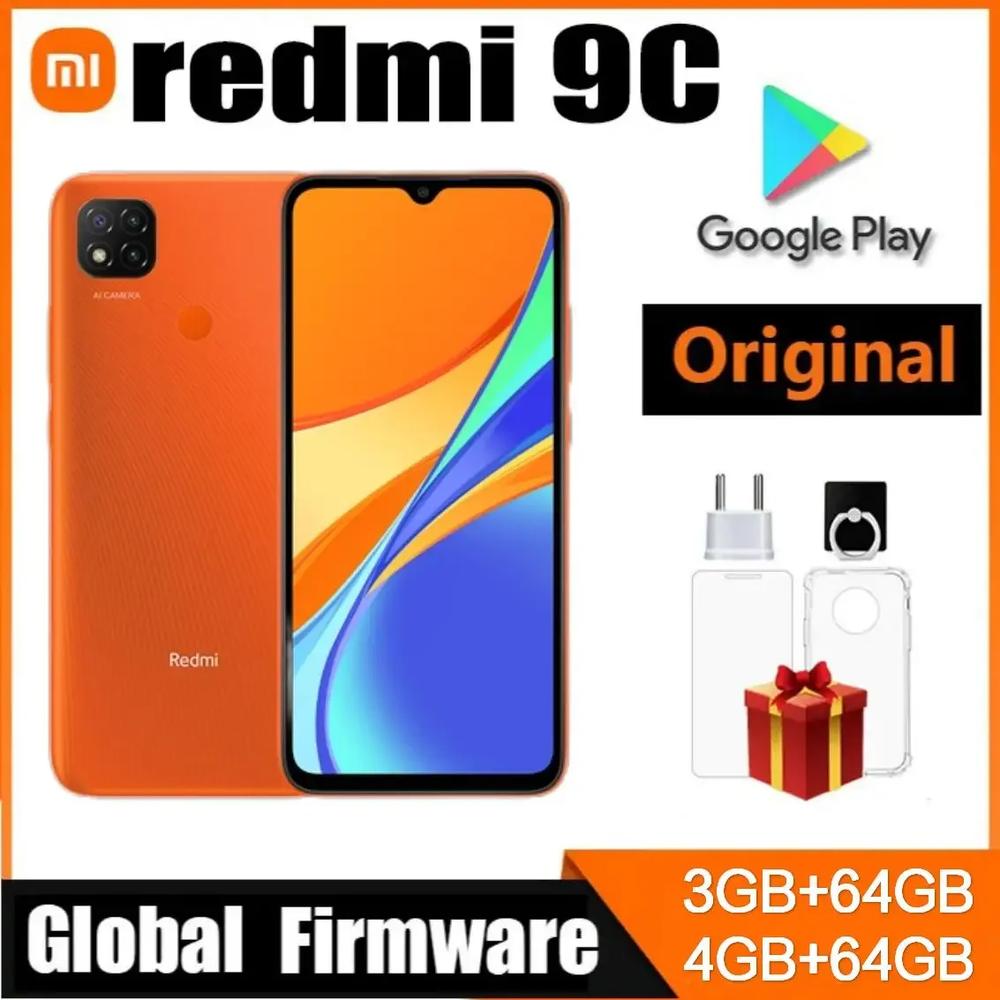 Refurbished Global Rom Xiaomi Redmi 9C Smartphone 3GB/4GB 128GB MediaTek Helio G35 6.53 Inch Android 10 13MP Camera 5000mAh