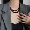 2026 New Design Gothic Girl's Sexy Black Pearl Beaded Necklace For Women's Trendy Jewelry Unusual Clavicle Chain Accessories