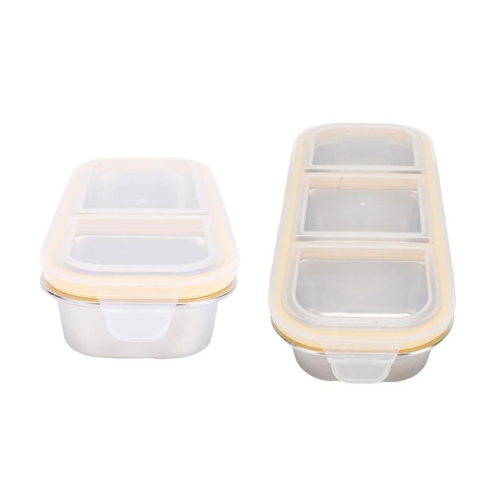 Stainless Steel Lunch Container Leak-proof Snack Box Portable Food Storage Box  School
