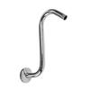 Portable Chromes Shower Head Extension Arm with Flanges Risers S Shape Risers Pipe Accessory for Bathroom Daily Use