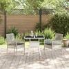 Garden Dining Set 3 Pcs Light Grey Poly Rattan