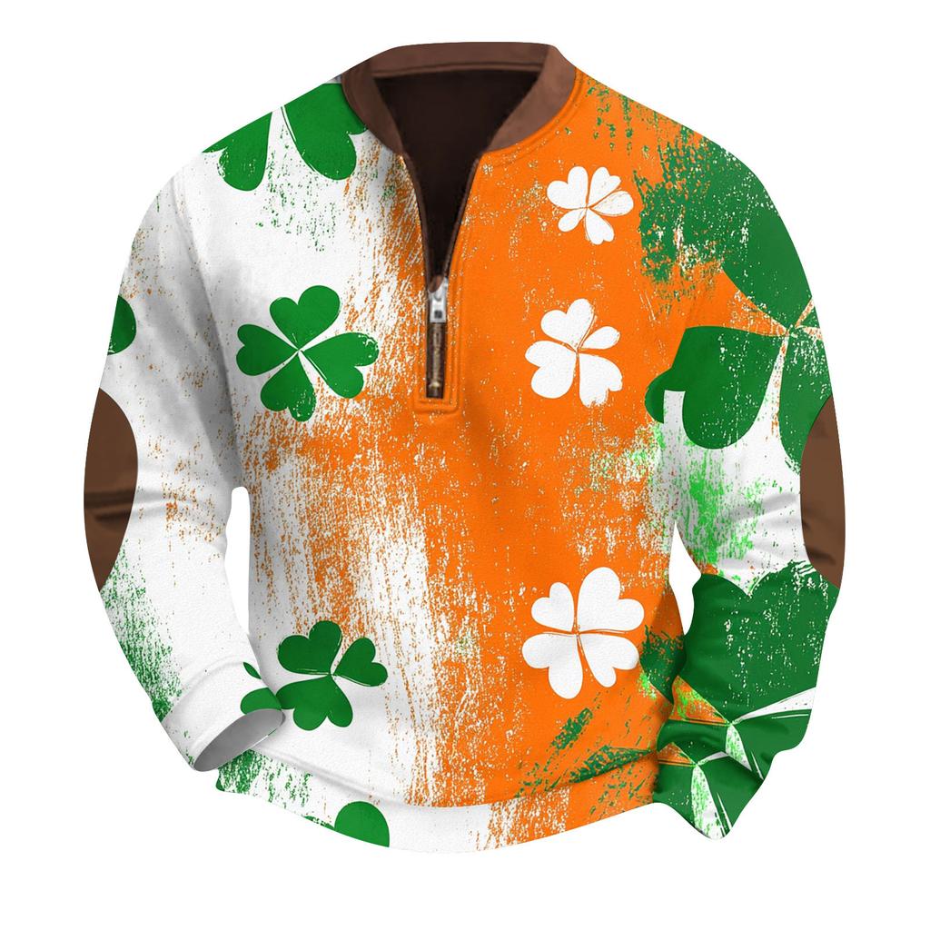 Pánská retro mikina s potiskem s přechodem