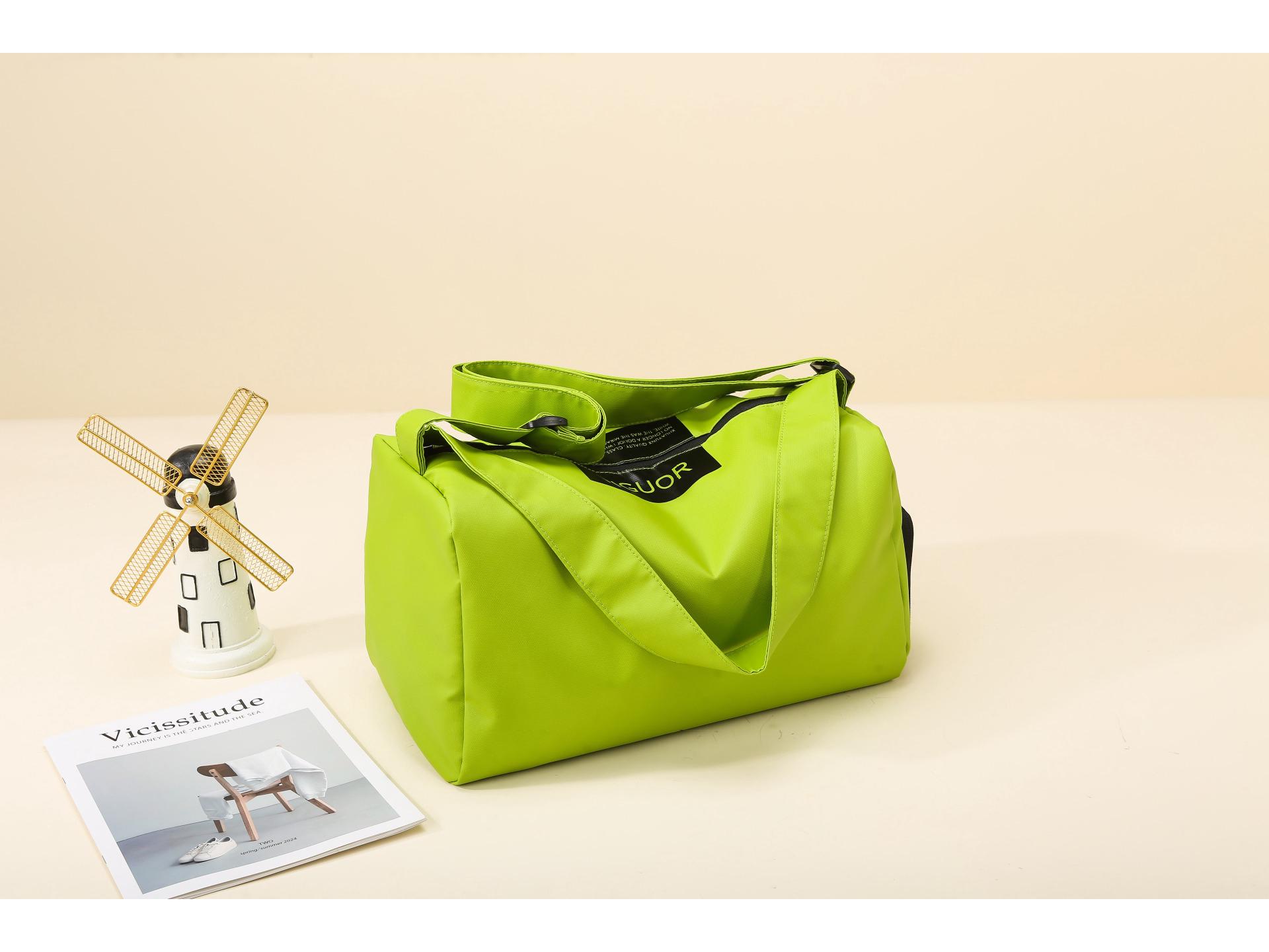 Корейская минималистичная текстурированная легкая спортивная сумка кроссбоди – модная, вместительная сумка для путешествий и поездок зелёный