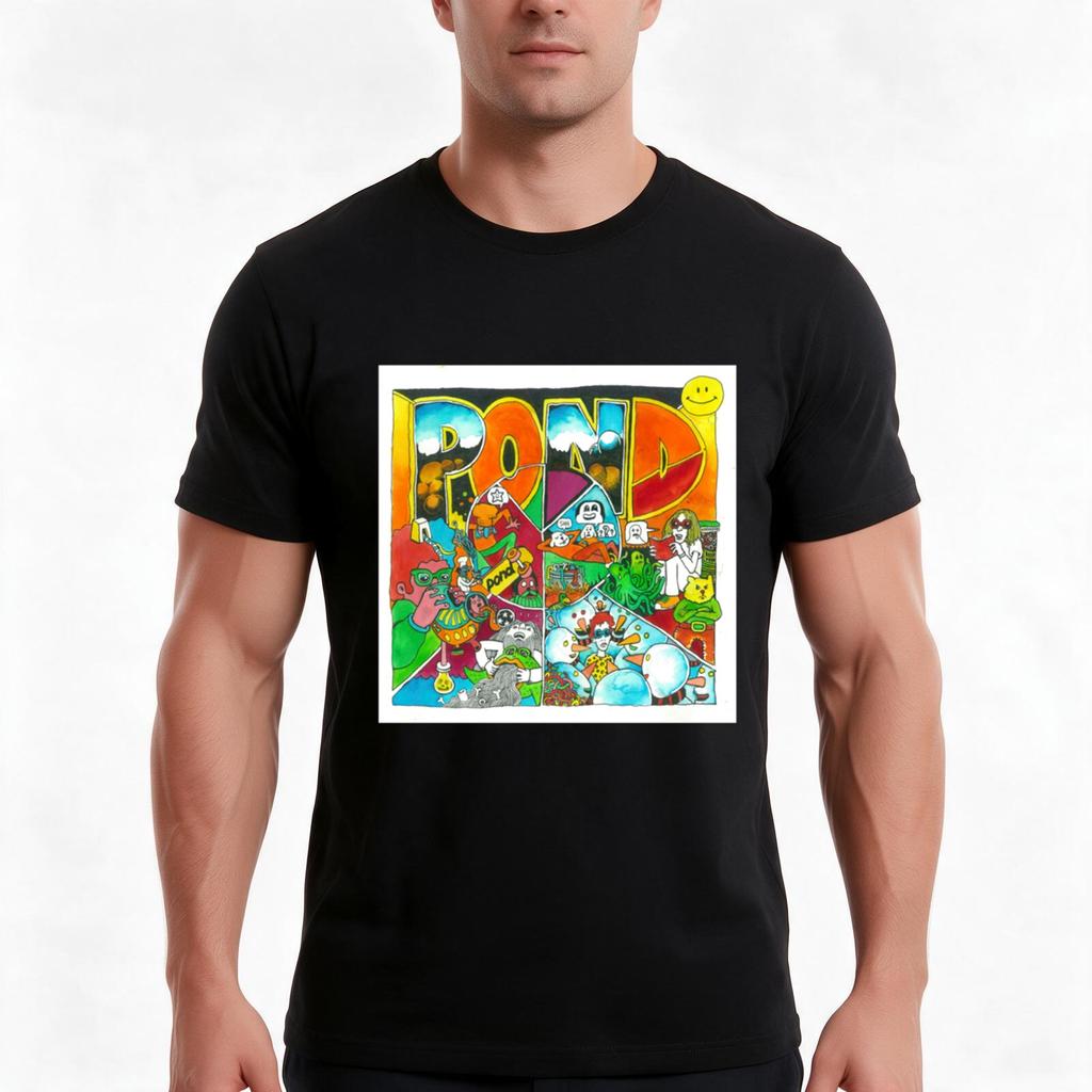Pond Popart Tshirt Summer Casual Cotton Tee Oversized Streetwear Tops Vintage Graphic Print Loose Fit Short Sleeve