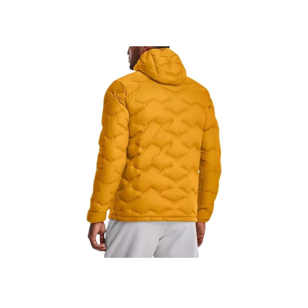 Under Armour Lightweight Solid Color Warm Hooded Down Jacket Winter Men Jacket Yellow 1373461-782