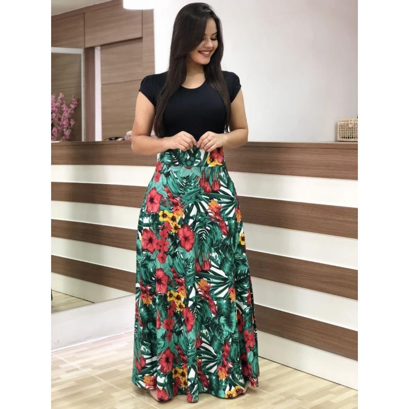 JPNTKY Fashion Summer Spring O-Neck Casual Dresses