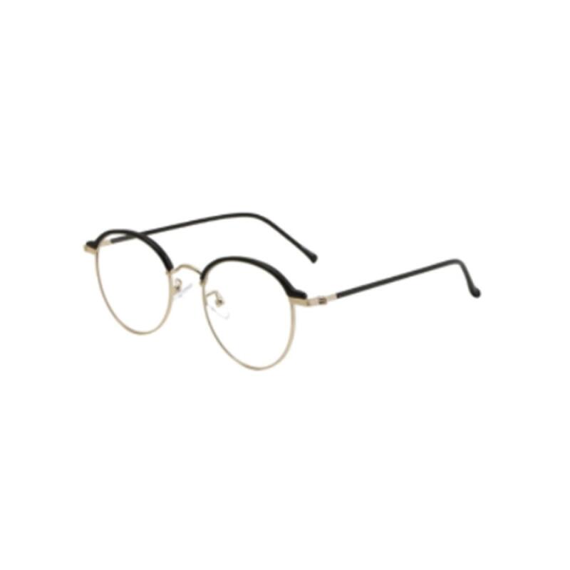 Men s thin frame women s round eyeglasses grunge glasses G1495_Jelly Brown-Rose Gold