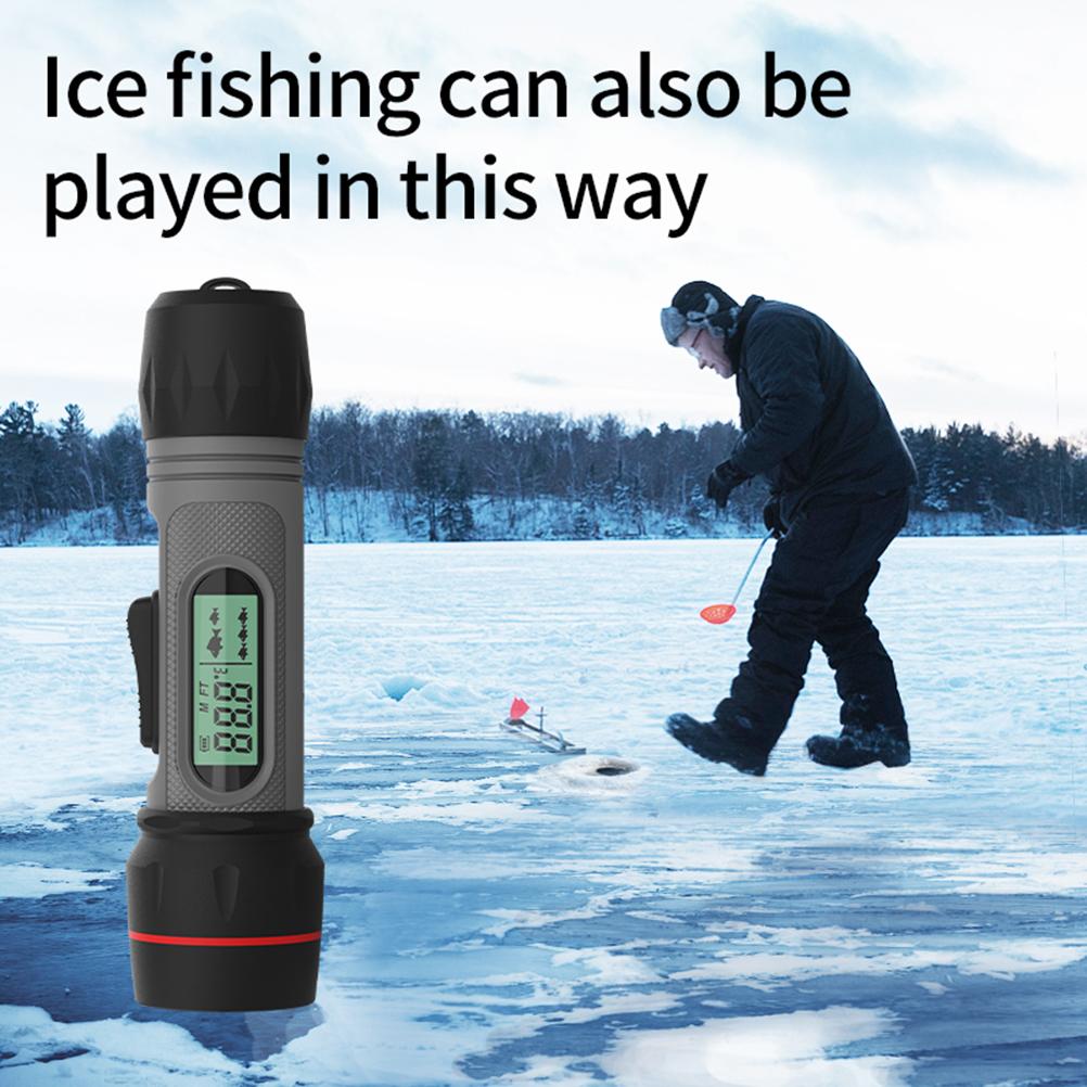 Portable Sonar Fish Finder Waterproof Wireless Bluetooth Depth Finder Ice Fish Finder with Depth Readout Display for