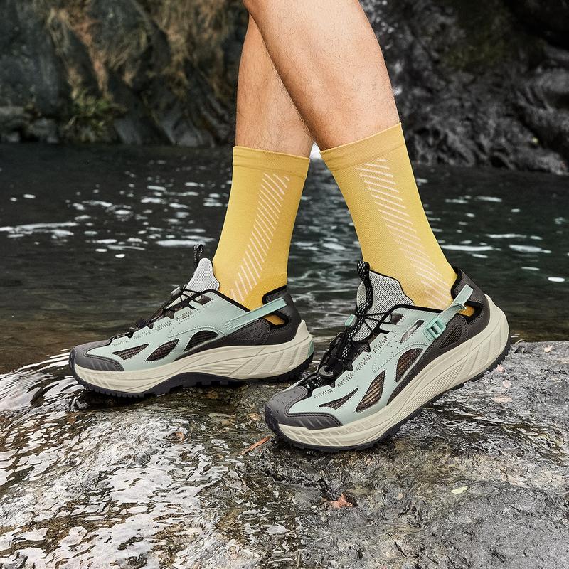 Li-Ning Yijie Lite 2.0 Comfortable Versatile Breathable Wear-Resistant Creek Shoes Men Shoes Gray Green AHLV011-2