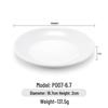 White Melamine Round Dinner Plate