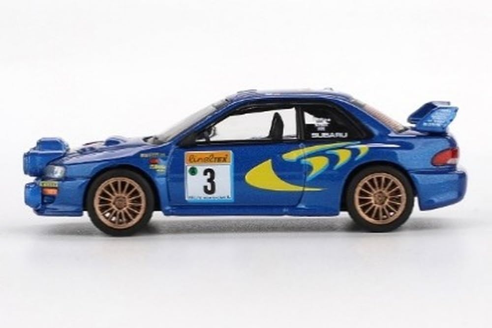 MINI GT 1/64 Scale Subaru Impreza WRC98 Monte Carlo Rally 1998 3rd Place Winner #3 (Left-Hand Drive) Finished Model MGT00975-L