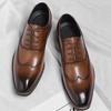 Gentleman New Men's Pointed Lace Up Business Oxford Shoes Male Luxury Designer Homecoming Wedding Dress Footwear