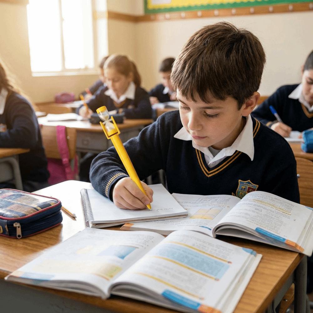 Twist Mechanism Hourglass Ballpoint Pen Black Ink Sand Clock Pen Novelty Pen  Study Gift