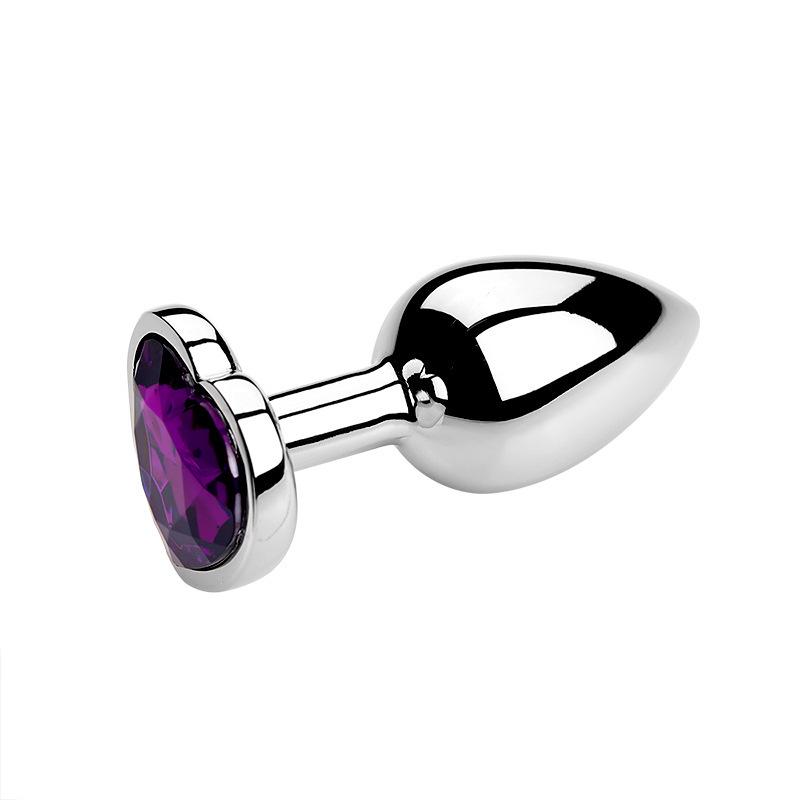 Heart-Shaped Metal Anal Plug - Prostate Massager & Dilation Toy for Adults