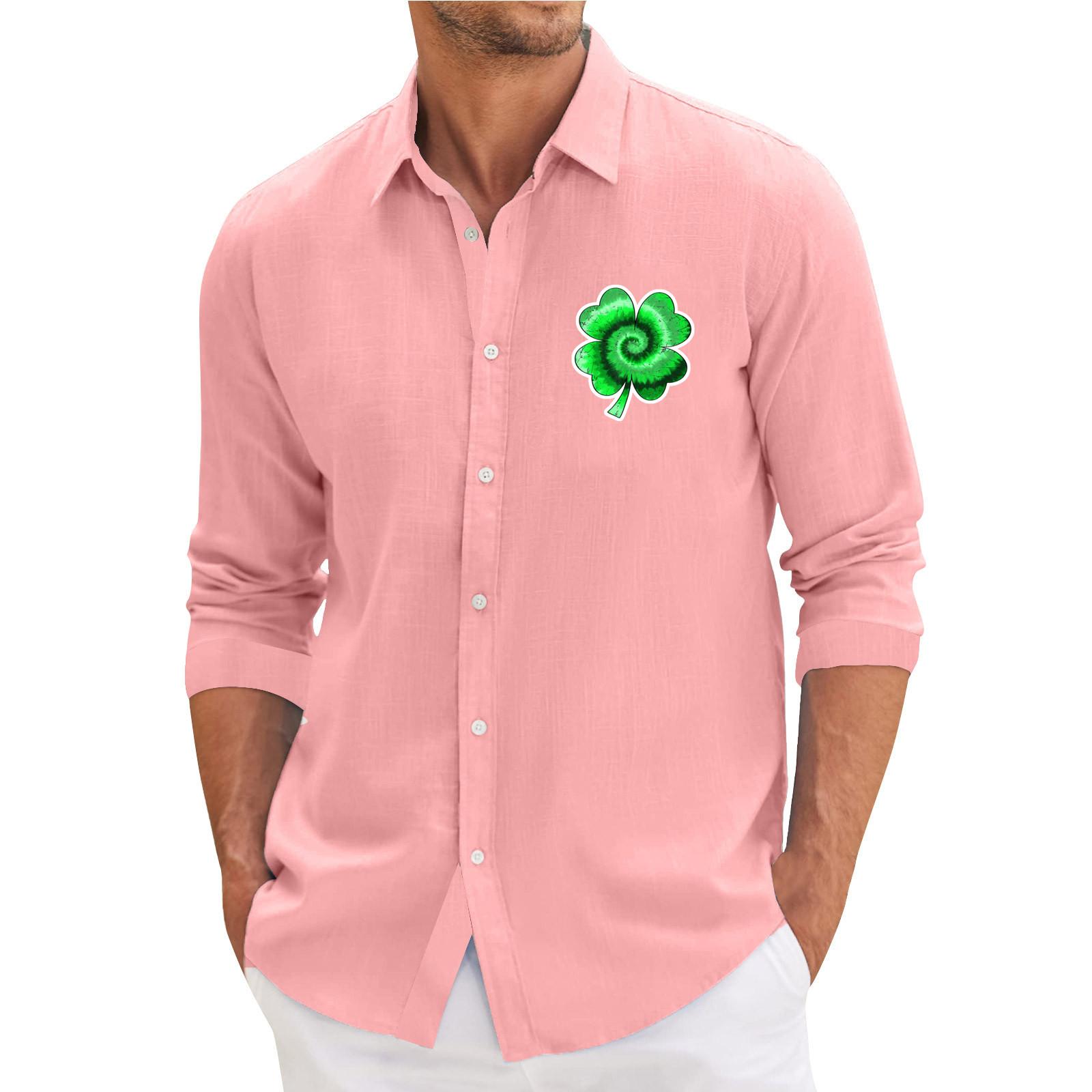 

Мужская весенняя повседневная свободная рубашка с длинным рукавом с принтом Мужская рубашка XL винный