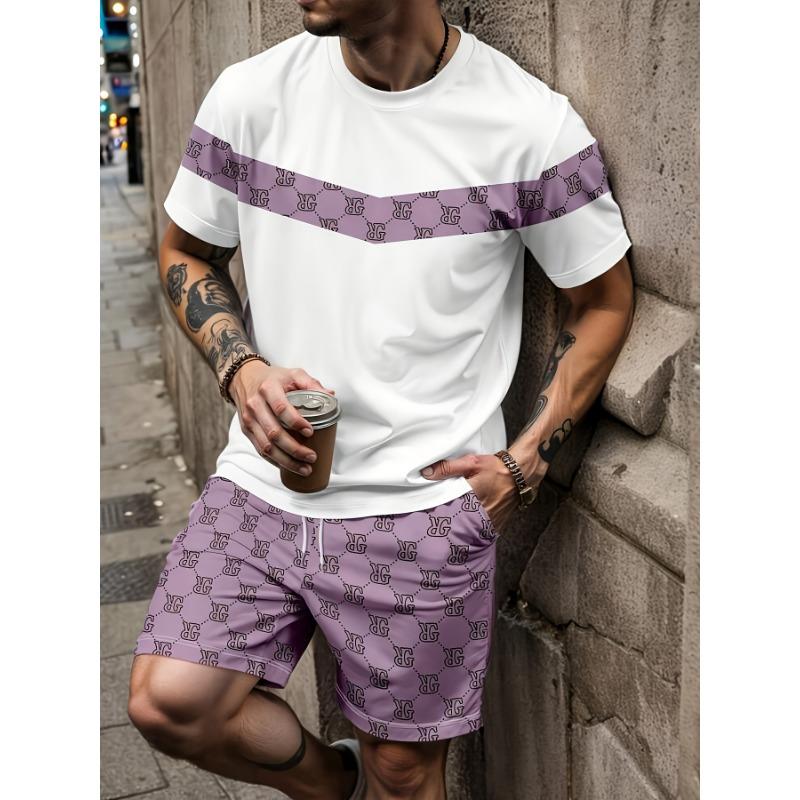 

Casual Men s Short Sleeved and Drawstring Pocket Summer Sports Set, Breathable and Soft, Suitable for Outdoor Activities and Family Gatherings XL