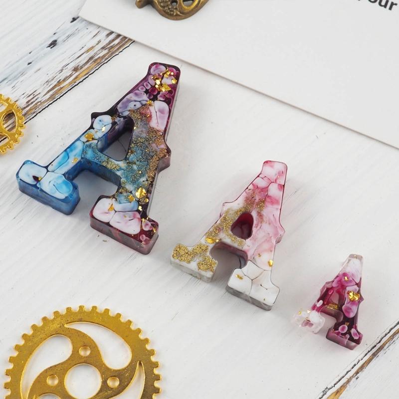 Glossy Silicone Resin Molds English Alphabets Earrings Mold DIY Keychain Pendant Jewelry Epoxy Resin Crafting Mold