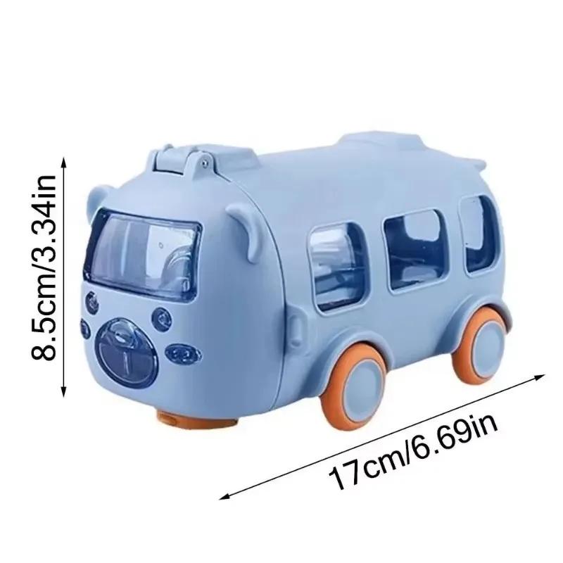 Cartoon-Bus-Strohhalmbecher Niedlich Große Kapazität Outdoor Auto Wasserbecher Kinder Trinkgeschirr Boun Strohhalm-Kessel