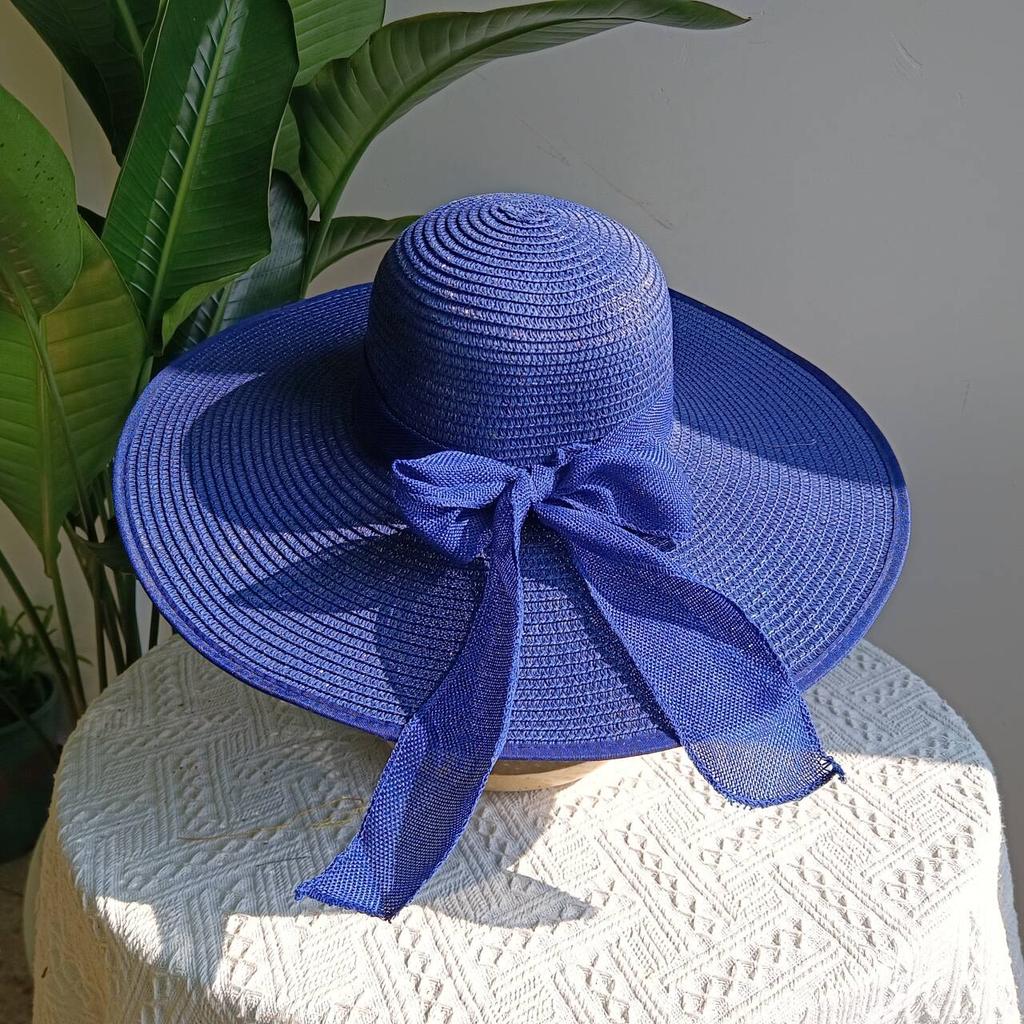 Summer straw hat 2025 large brim outdoor sun protection sun hat travel vacation foldable beach hat sombrero para sol mujer