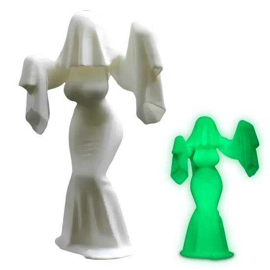 Ghost Female Figurine Gothic Ghost Bride Statue Halloween Spooky Lady Statue for Home Party Centerpiece Haunted House Decor