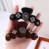 Autumn For Girls Winter Velvet Pearl Baroque Hairgrip Korean Ponytail Holder Women Hair Claws Crystal Shark Clip