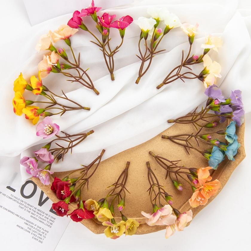 

30/100Pcs Artificial Flowers Home Christmas Party Silk Hydrangea Decoration Confectionery Box Wedding Bridal Bouquet Accessorie 30pieces світло-синій колір